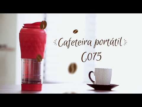 Video sobre o produto: Cafeteira portátil personalizada