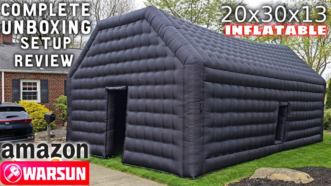 HUGE WARSUN 20 X 30 INFLATABLE NIGHTCLUB COMPLETE UNBOXING REVIEW TIPS & TRICKS