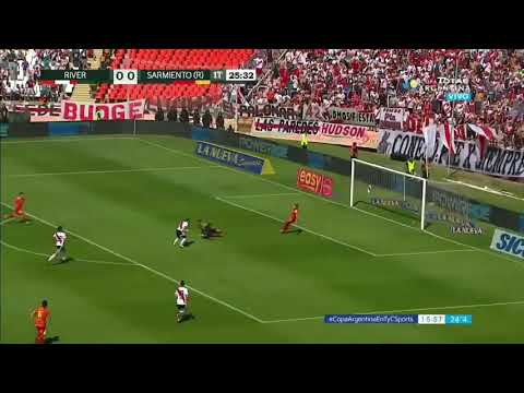Gol (golazo) de Quintero - River Plate vs Sarmiento R (3-1) Copa Argentina 2018
