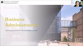 UvA | Bachelor's in Business Administration - Meet and Ask - October 2021 (in English)
