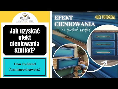 Jak uzyskać efekt CIENIOWANIA na meblach? Blendowanie szuflad farbą Dixie Belle. #ikeahack #ikearast