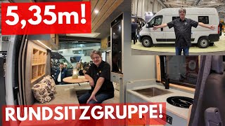 BADISCHER HANDWERKER (59) baut 5,36m WOHNMOBIL RUNDSITZGRUPPE mit 2x LÄNGSBETTEN für rüstige RENTNER