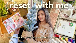WINTER RESET ROUTINE ❄️🍭 cleaning, journaling, decorating, digital clean out + more 🎧