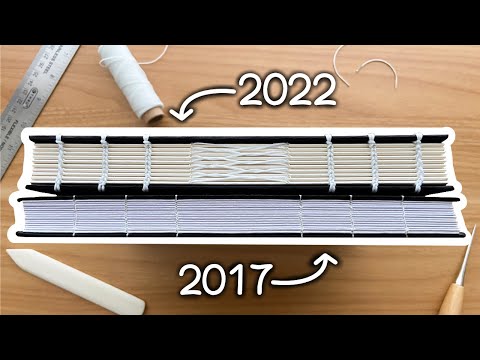 Bookbinding Progress | Remaking my first coptic stitch notebook