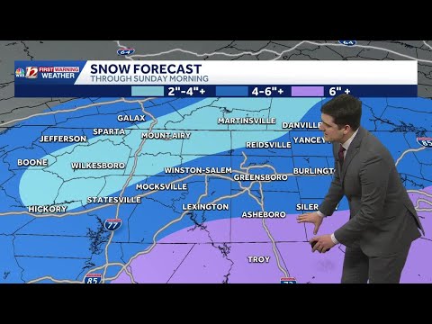 Winter Storm Warning, significant snow possible in North Carolina this weekend