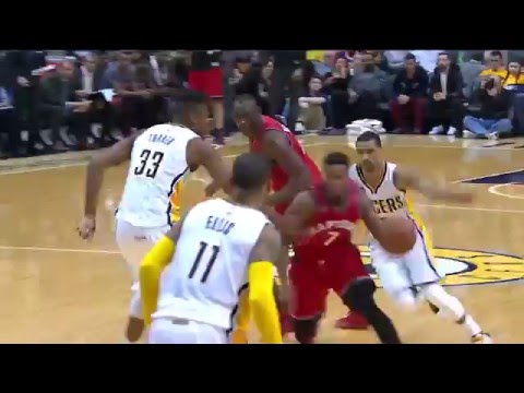 Kyle Lowry Breaks Myles Turner's Ankles | Raptors vs Pacers | March 17, 2016 | NBA 2015-16 Season