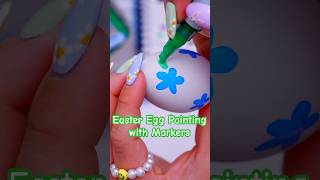 Easter Egg Painting with Markers 🐣🎨 #eastercrafts #ohuhumarkers #art #coloring #painting #arthack