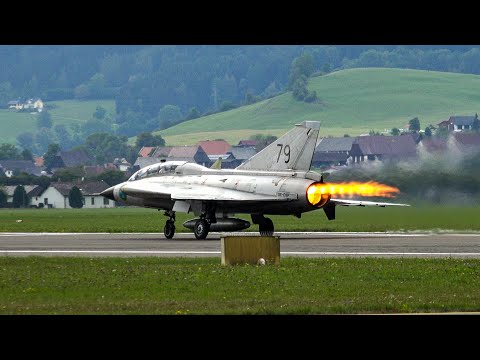 AIRPOWER 2022|| Saab J 35 "Draken" spitting Fire over Zeltweg [4K]