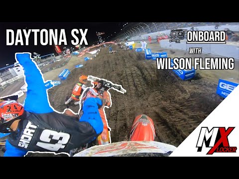 GoPro Onboard:  Wilson Fleming - Daytona Supercross 250 Heat 1 - MXLocker
