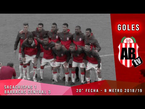 Sacachispas 1 - Barracas Central 3 | Goles | Fecha 20 | B metro 2018/19