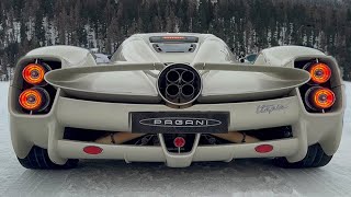 NEW Pagani Utopia in St.Moritz on The I.C.E (2024) Start Up & Nice V12 Sound!