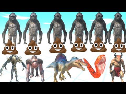 POOJECTILE GORILLA FACE FACTIONS  - ANIMAL REVOLT BATTLE SIMULATOR