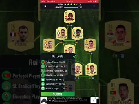 RUI COSTA SBC SOLUTION | PACYBITS FUT 20 ICON SBC