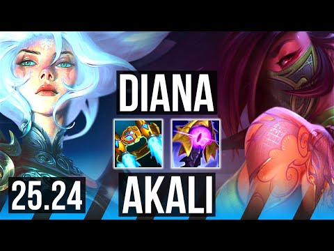 DIANA vs AKALI (MID) | KR Master | 25.24