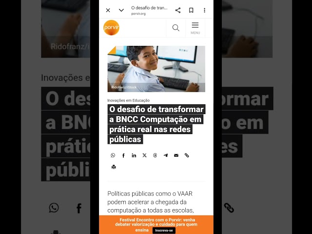 O desafio de transformar a BNCC Computação em prática real nas redes públicas
