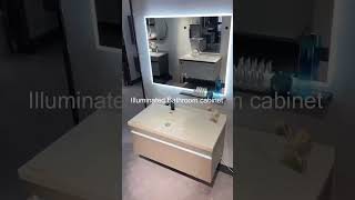 Illuminated bathroom cabinet led mirror combination