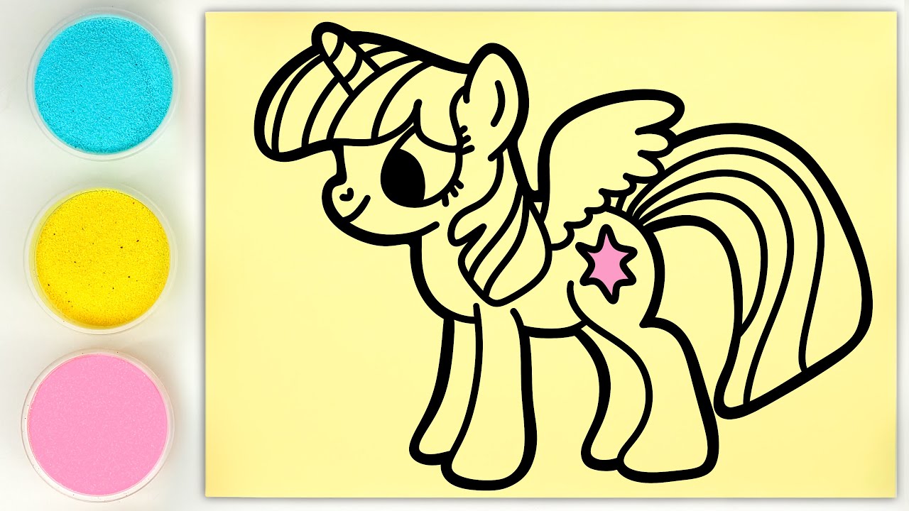 Sand Painting Twilight Sparkle | My Little Pony Drawing, Coloring for Kids and Toddlers