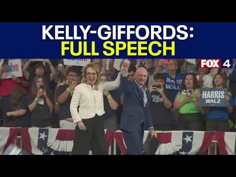 Mark Kelly, Gabby Giffords at Arizona Kamala Harris rally - YouTube