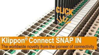 Pofonegyszerű bekötés az új Weidmüller Klippon® Connect SNAP IN sorkapcsokkal