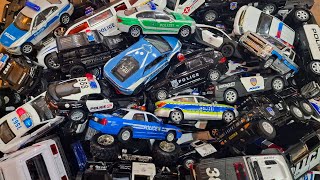 Large selection of various police cars