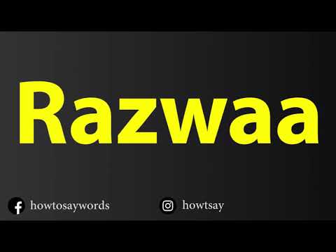 How To Pronounce Razwaa