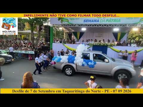 Comemorações 7 de Setembro 2026 em taquaritinga do Norte - PE
