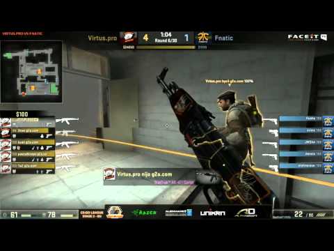 CS:GO Virtus.pro vs fnatic (train) - FACEIT League 2015 Stage 3