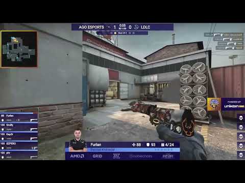 Furlan ace vs LDLC (pistol round, cache) top moments game | (CS:GO)