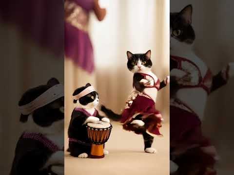 Cat belly dance || belly dance || Dancing cat || Abdul Alim With Ai #shorts