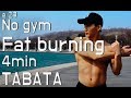 Whole body No Gym workout 30/10 4min Tabata 4분 전신 근력강화 타바타 4分钟高强度的全身运动。