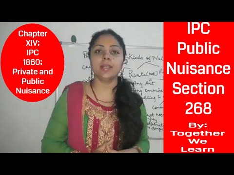 Public Nuisance|| IPC 1860|| Lecture|| in Hindi Video