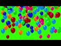 Free Flying Balloon With Different Colors Green Screen Effects