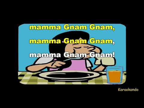 cover strumentale - MAMMA GNAM GNAM -con testo conzone per bambini