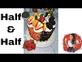 Half Oreo Crunch Half Strawberry Crunch Cake