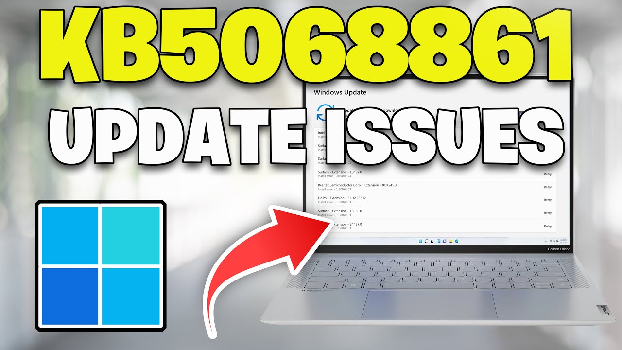 KB5068861 Update Not Installing Error Code 0x80070005/0x80240008/0x80070020 Windows 11 FIX