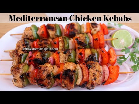 Mediterranean chicken kebabs |  grilled Mediterranean chicken kabobs | Mediterranean kebab