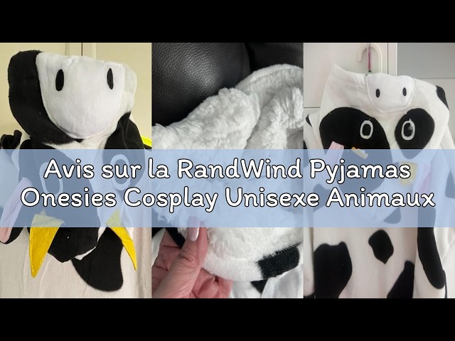 Vídeo relacionado con RandWind Animaux Adultos Onesie para Halloween, Disfraces de Animales, Pijamas para Dormir, S