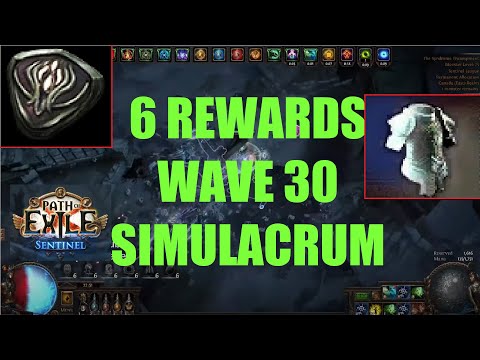 Path of Exile 6 Rewards Wave 30 Simulacrum (60% Explode Animate Guardian & Gear Crafting) - 1035