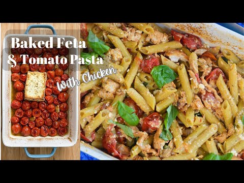 TikTok Baked Feta Pasta with Chicken | Low-effort Pasta Recipe For lazy Evening