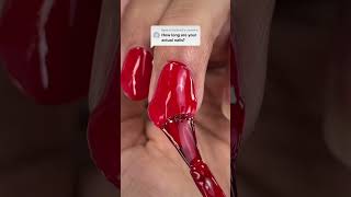 Replying to @baifarts3 Painting my &quot;Unshaped Flared Natural Nails&quot; RED 🛑 #nails  #red