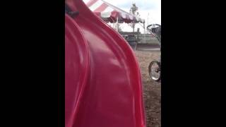 Corbin falls off the slides