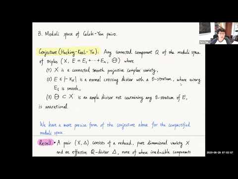 Frobenius Structure Conjecture and Moduli of Calabi Yau Pairs (Day 2)