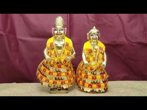 Shri Vithal Rukmini Exclusive Brass Art Work Crafted Statue Masterpiece video