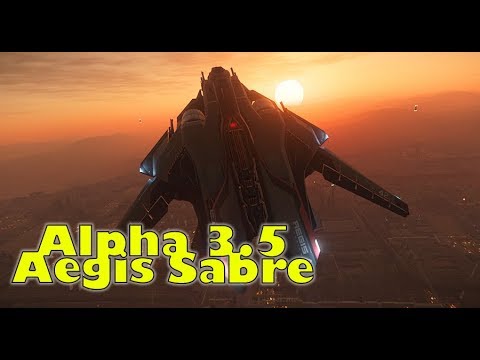 Star Citizen 3.5 | Aegis Sabre Atmospheric Test Flight Review, Best Fighter?
