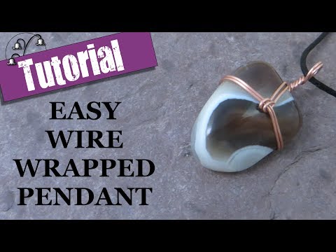 Easy Wire Wrapped Pendant with Tumbled Gemstone