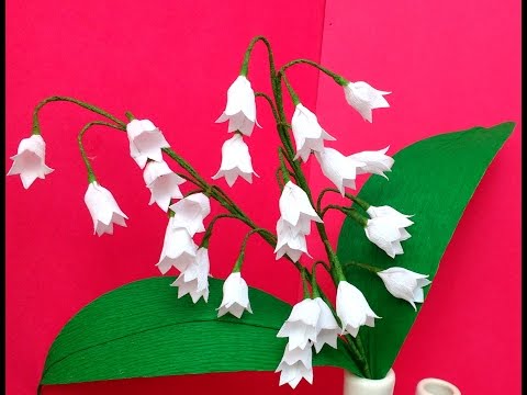 How to make Paper flowers Lily of the Valley / Convallaria majalis(Flower # 53)