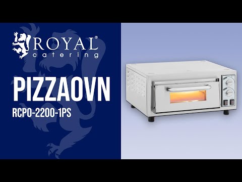 Produktvideo - Pizzaovn - 2200 W - pizzadiameter 35 cm - ildfast sten - Royal Catering