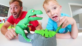Father & Son PLAY DINO MEAL! Don't Get Eaten!!