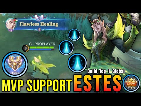 MVP Support Estes Flawless Healing!! - Build Top 1 Global Estes ~ MLBB