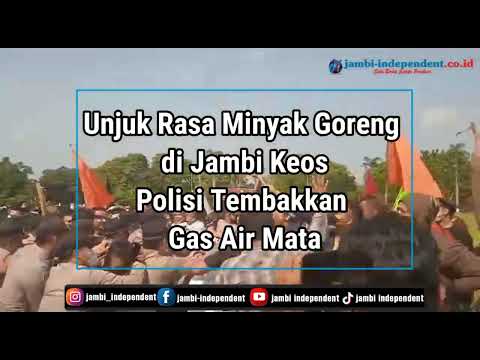 Unjuk Rasa Minyak Goreng di Jambi Keos, Polisi Tembakkan Gas